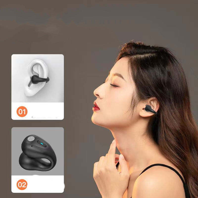 Bone Conduction Bluetooth 5.3 Ear Clip Wireless Earbuds | HiFi Stereo & Noise Reduction