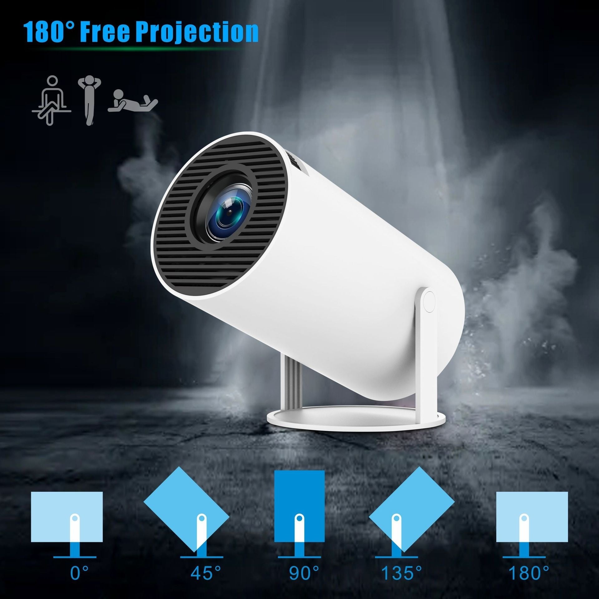 HY300 Pro Smart Portable Projector | 4K HD Home Theater & Entertainment