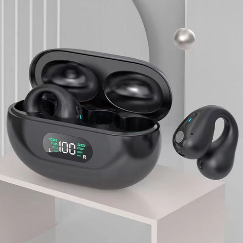 Bone Conduction Bluetooth 5.3 Ear Clip Wireless Earbuds | HiFi Stereo & Noise Reduction